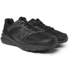 New Balance - Engineered Garments 990v5 Croc-Effect Leather, Suede, Nubuck and Mesh Sneakers - Black