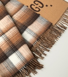 Gucci - GG checked reversible wool blanket