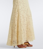 De La Vali Laia cutout cotton-blend lace maxi dress