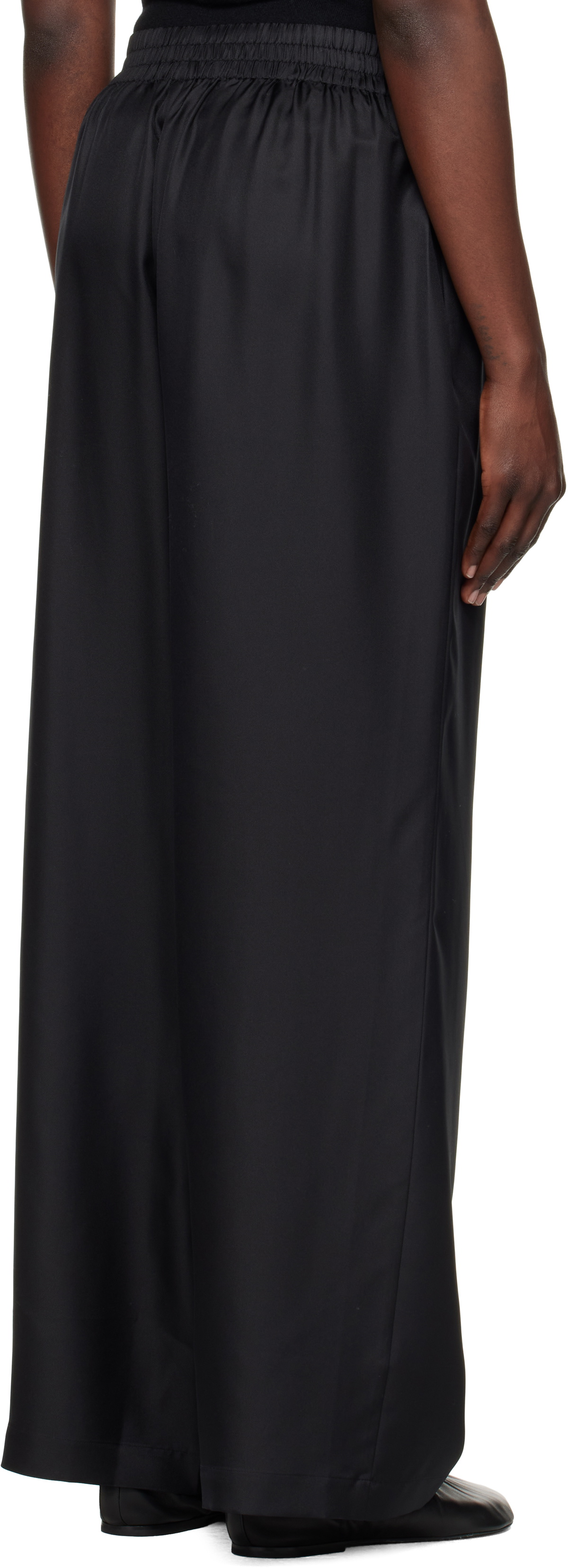 LISA YANG Black Wide-Leg Lounge Pants