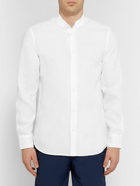 Frescobol Carioca - Grandad-Collar Slub Linen Shirt - White