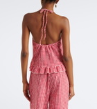 Montce Brooklyn gingham halterneck top