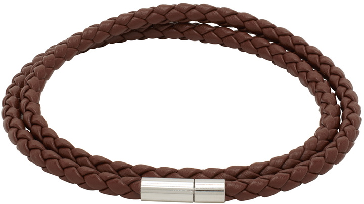 Photo: Hugo Brown Double Braided Leather Bracelet