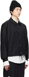 KOZABURO Black Spread Collar Jacket