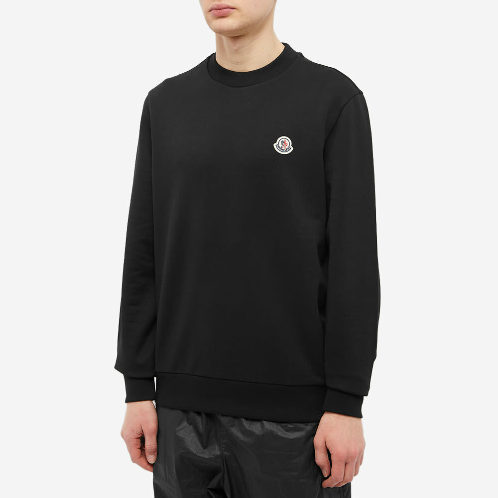 Moncler Men's Logo Crew Sweat in Black Moncler