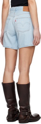 Levi's Blue 501 Original Fit Mid-Thigh Lightweight Denim Shorts