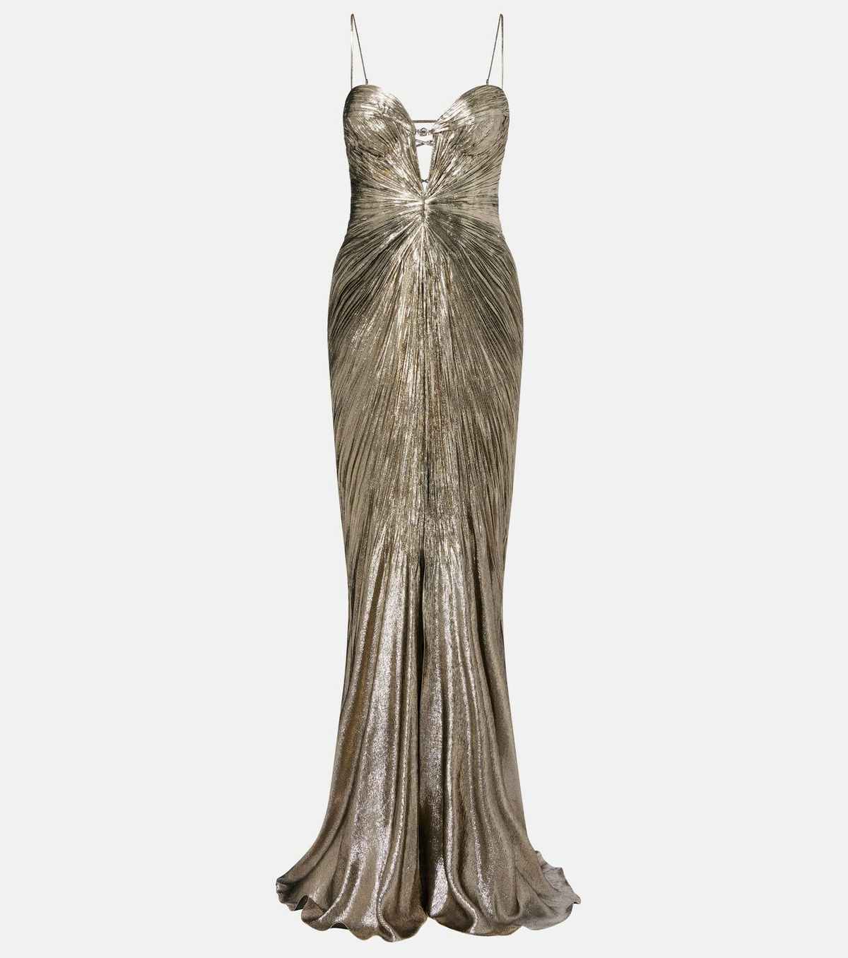 Maria Lucia Hohan Dakota lamé chiffon gown