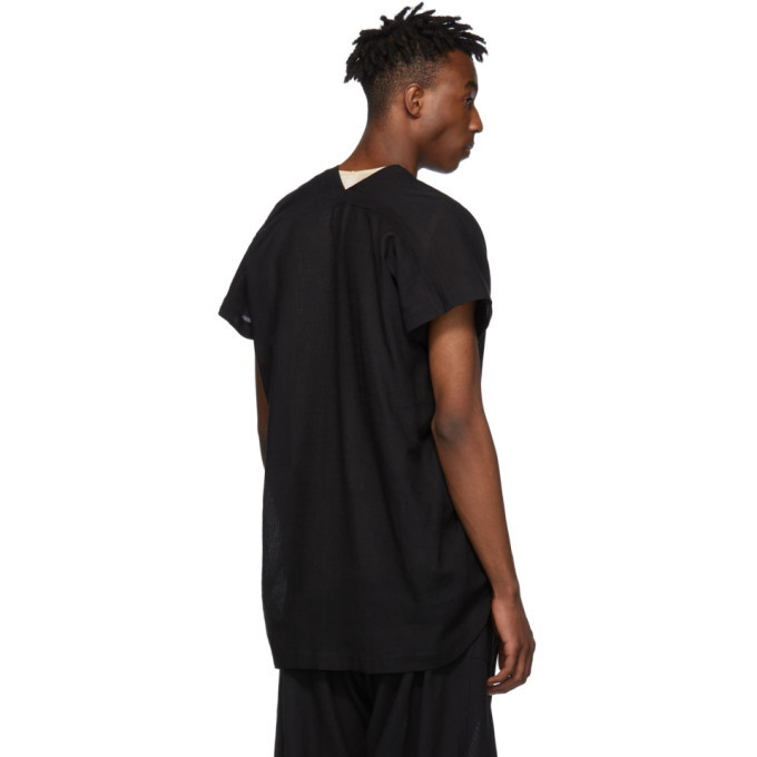 Jan-Jan Van Essche Black Etamine Tunic T-Shirt Jan-Jan Van Essche
