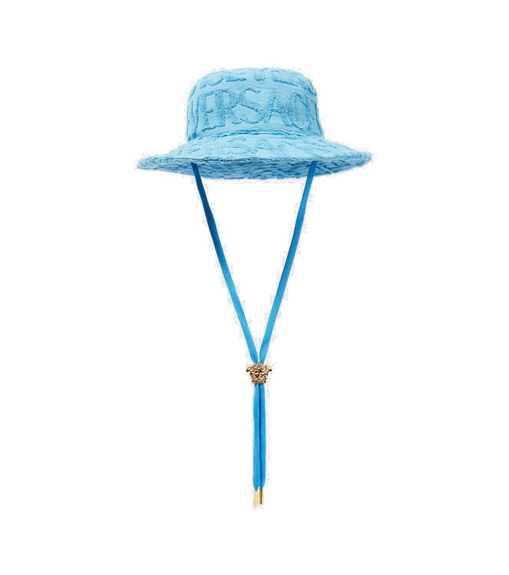 Photo: Versace Medusa cotton terry bucket hat