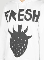 Comme des Garçons SHIRT - x Brett Westfall Strawberry Hooded Sweatshirt in White