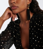 Jennifer Behr Ellison 18kt gold-plated drop earrings