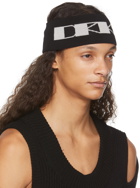 Rick Owens Drkshdw Black Wool Logo Headband