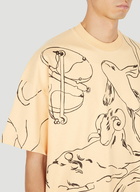 Graphic Motif T-Shirt in Orange