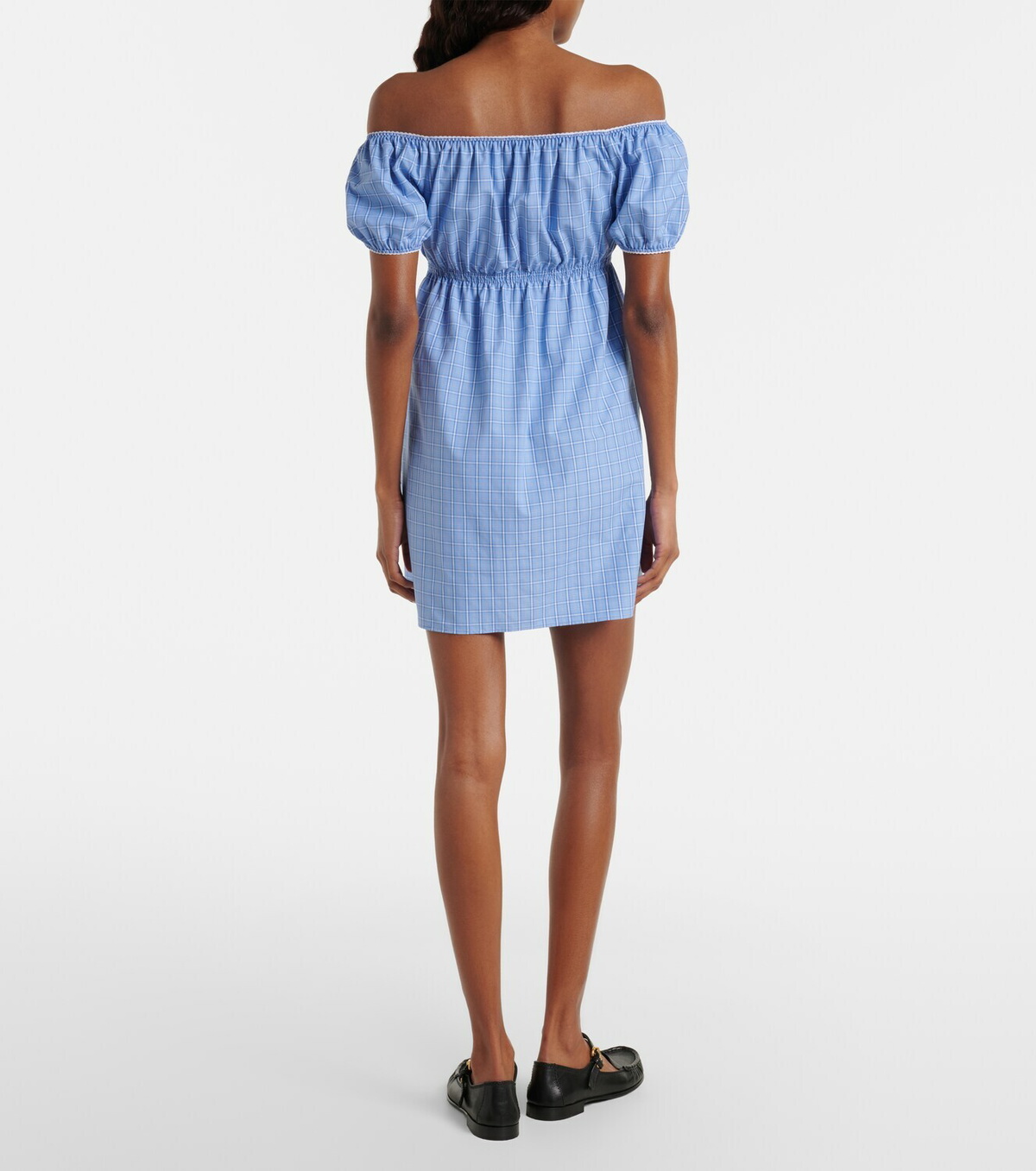 Miu Miu Checked cotton poplin minidress