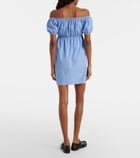 Miu Miu Checked cotton poplin minidress