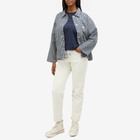 Nudie Jeans Co Women's Eva Hickory Striped Jacket in Blue/Off White