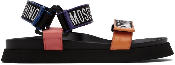 Photo: Moschino Multicolor Multi Logo Sandals