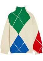 JW Anderson Pringle Argyle High-neck Wool Jumper Multicoloured 1