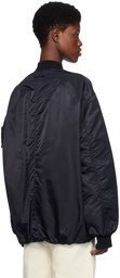 LOW CLASSIC Black Reversible Bomber Jacket