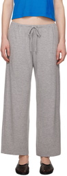 LESET Gray Lauren Crop Drawstring Lounge Pants