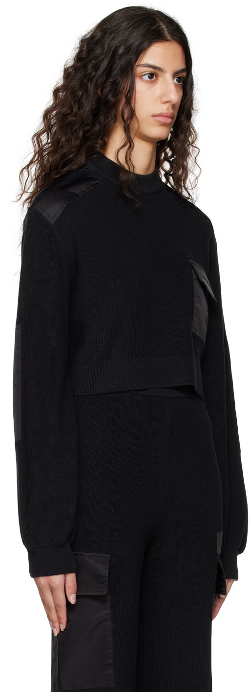 REMAIN Birger Christensen Black Cropped Sweater