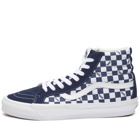 Vans Vault Men's UA OG SK8-Hi LX Sneakers in Checkerboard Dress Blues