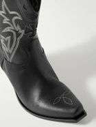 Enfants Riches Déprimés - Swiss Cowboy Embroidered Leather Boots - Black