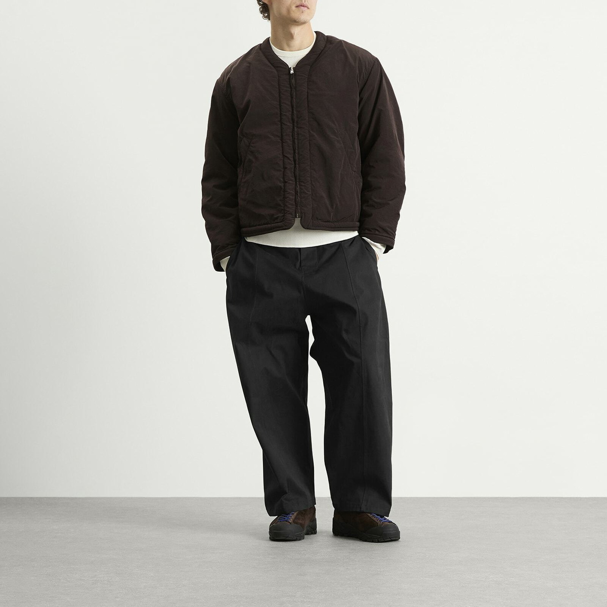 Ranra Men's Ascender Canvas Nylon Jacket And Fleece Lining in Black Coffee