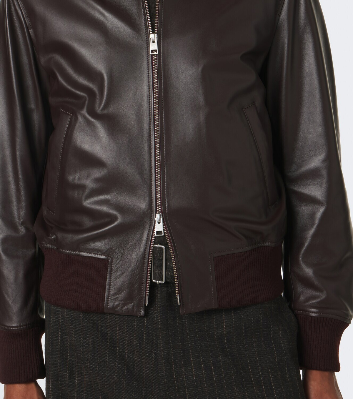 Ami Paris Leather blouson jacket