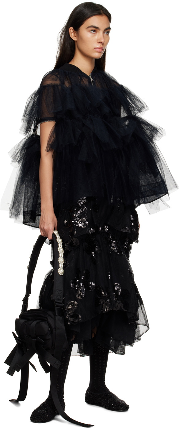 Simone Rocha Black Tiered Jacket
