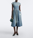 Erdem Bloom Mini embroidered leather top-handle bag