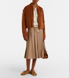 Moncler Blageon corduroy down bomber jacket