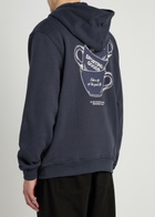 Les Deux Ben Artist Hooded Cotton Sweatshirt Navy