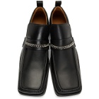 Martine Rose Black Square Toe Boot Loafers