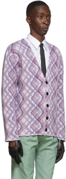 Ernest W. Baker Purple Mohair Cardigan