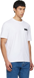 Balmain White Couture Label T-shirt
