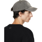 WOOYOUNGMI Gray Ribbed Denim Logo Ball Cap