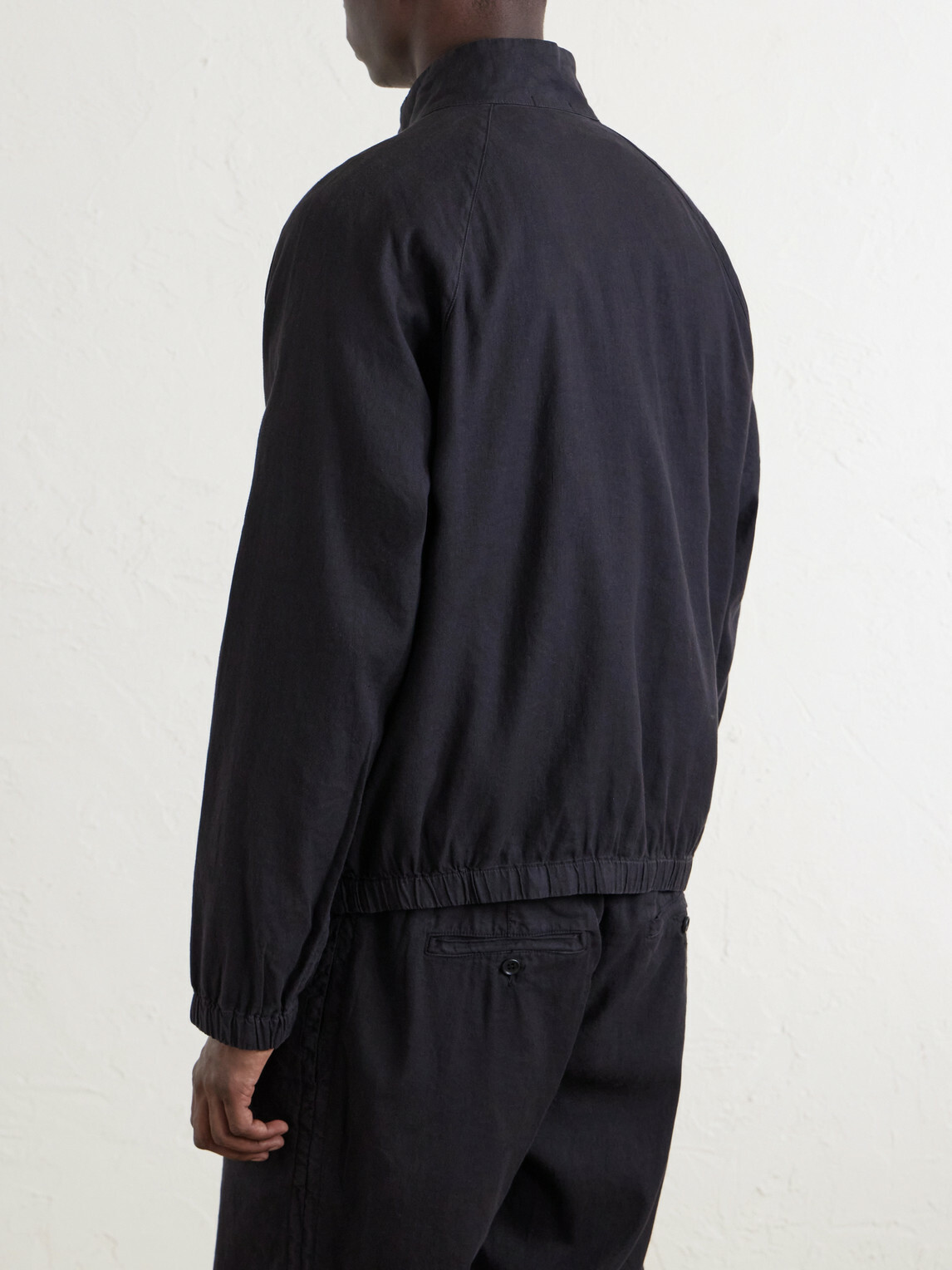 James Perse - Linen-Blend Blouson Jacket - Black