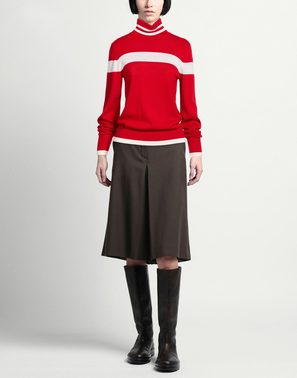 Erin Snow Womens Turtleneck in Red