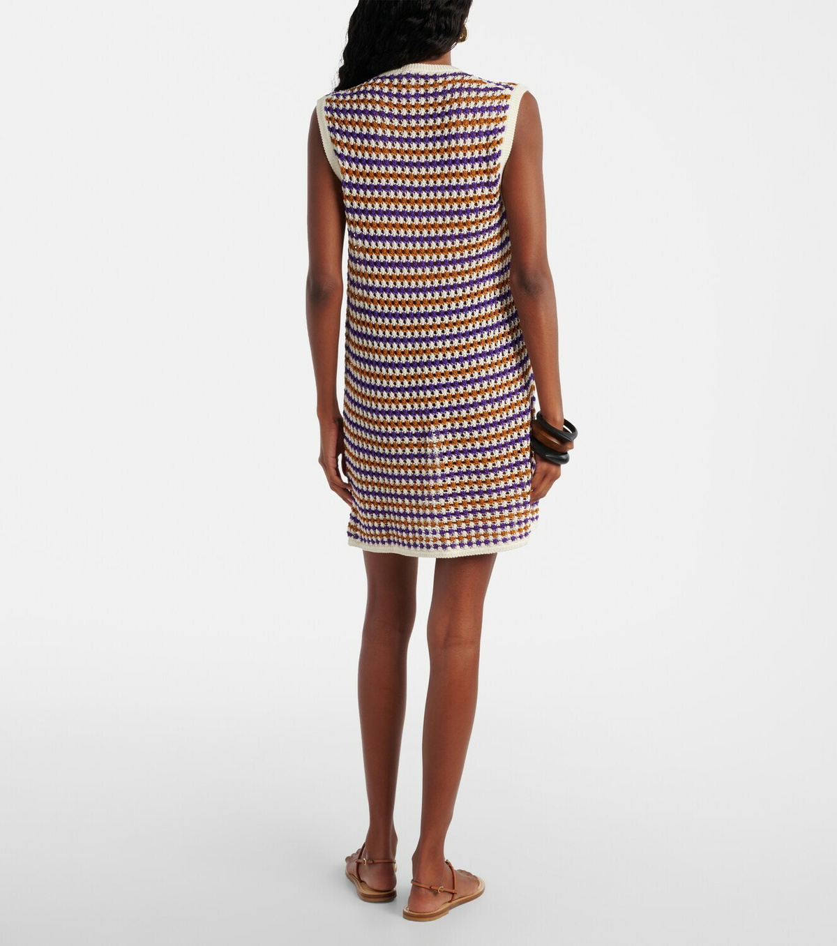 Eres Inedite open-knit cotton-blend minidress