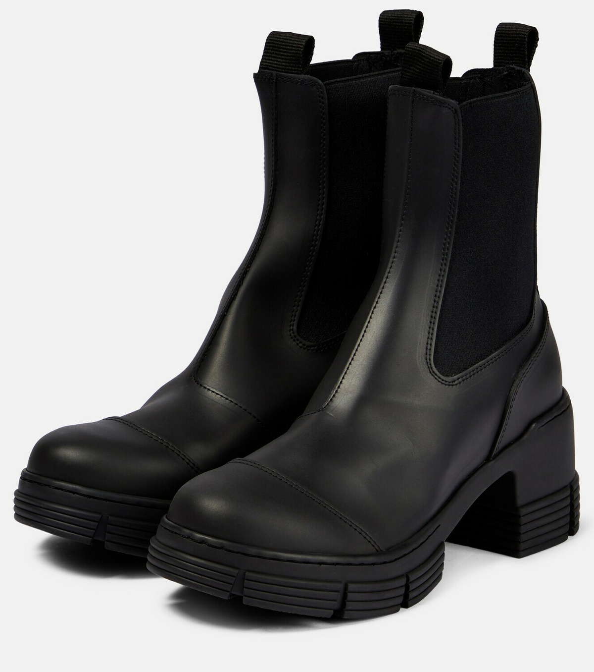 ganni rubber ankle boots