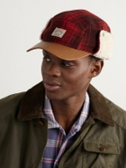 Polo Ralph Lauren - Polo Country Logo-Appliquéd Checked Leather-Trimmed Fleece and Wool Hat - Red