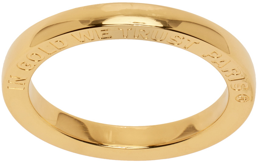 IN GOLD WE TRUST PARIS Gold Jump Ring