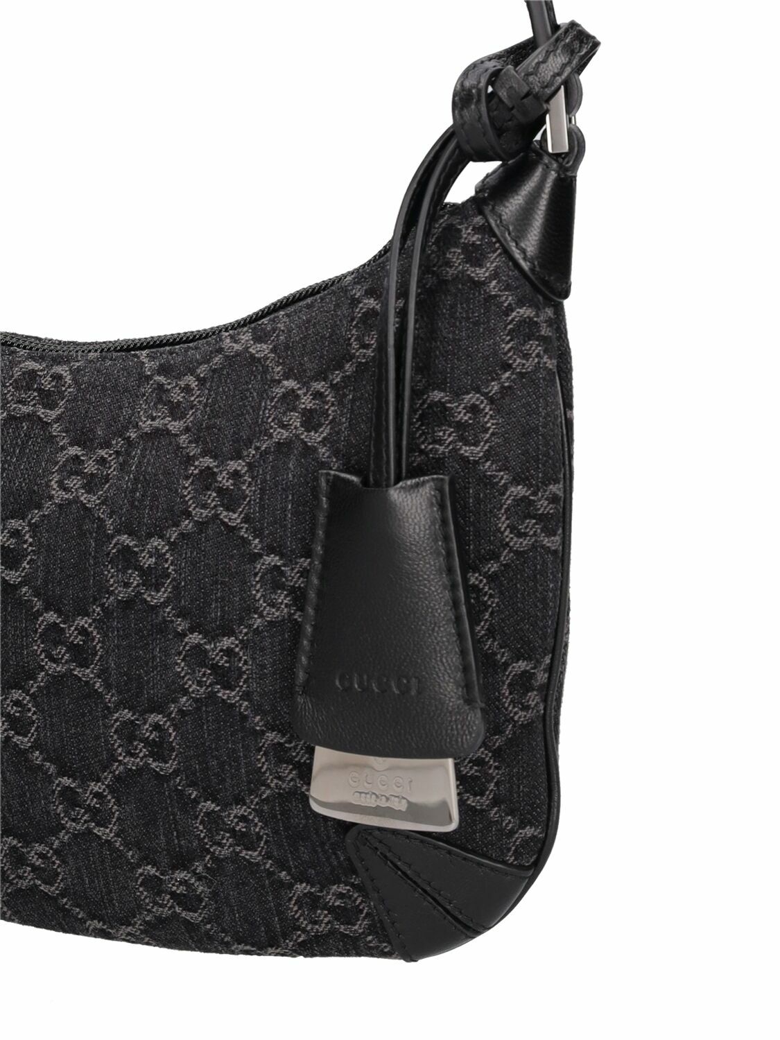 GUCCI - Small Slim Horsebit Gg Denim Bag