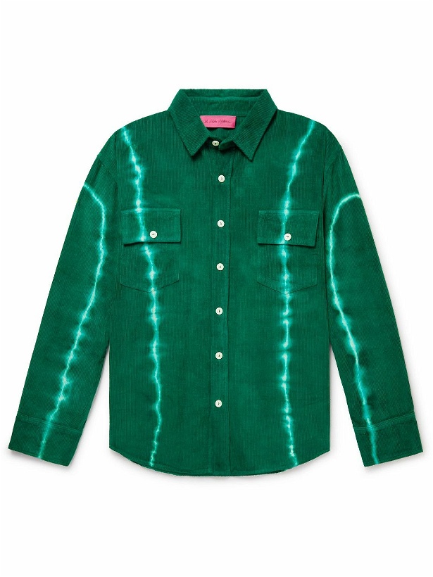 Photo: The Elder Statesman - Tie-Dyed Cotton and Cashmere-Blend Corduroy Shirt - Green