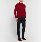 Loro Piana - Slim-Fit Cable-Knit Baby Cashmere Mock-Neck Sweater - Red