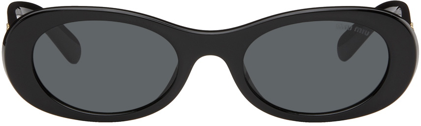 Miu Miu Eyewear Black Glimpse Sunglasses Miu Miu