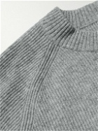 Allude - Ribbed Cashmere-Blend Sweater - Gray