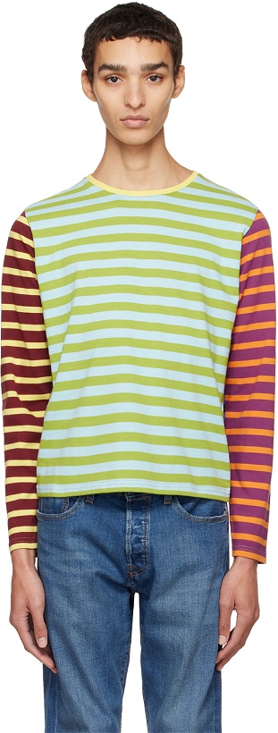 Photo: Stockholm (Surfboard) Club SSENSE Exclusive Multicolor Striped Long Sleeve T-Shirt