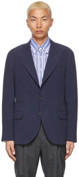 Brunello Cucinelli Blue Linen Suit Jacket